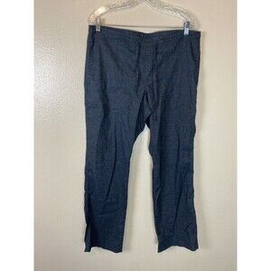 Prana Breathe Hiking Pants Womens M Gray Pull On Pockets Hemp Blend Wide Leg